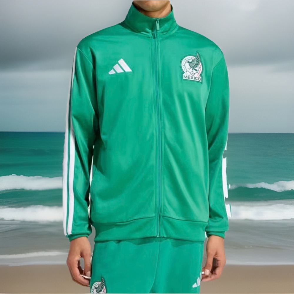 Adidas Mexico Men's DNA Track Top Activewear Soccer Jacket Size 2XL Green New